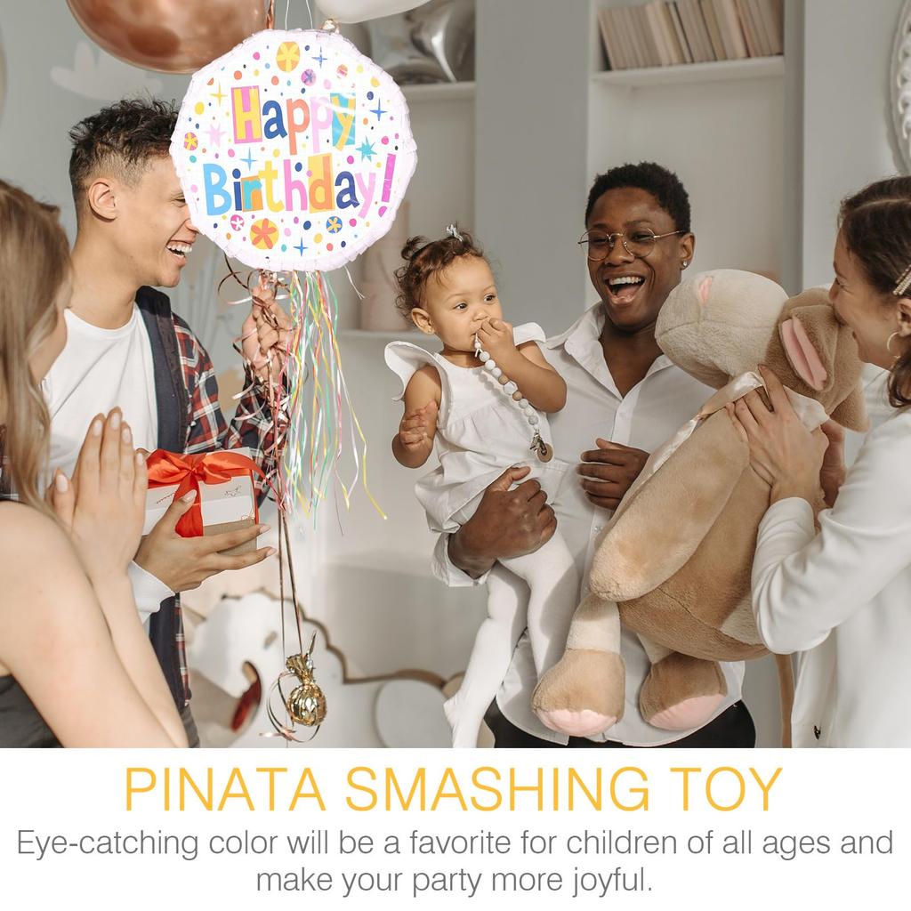 EXCEART Pinata Tečka Narozeninová Pinata Herní Rekvizity Narozeninové Překvapení Úder Zábavná Oslava Dárek Dekorace Párty Papír Všechno Nejlepší k Narozeninám 1 Sada