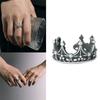 Practical Crown Open Ring Vintage Style Adjustable Size Alloy Jewelry Women Fashion Accessory for Fashion Outfits