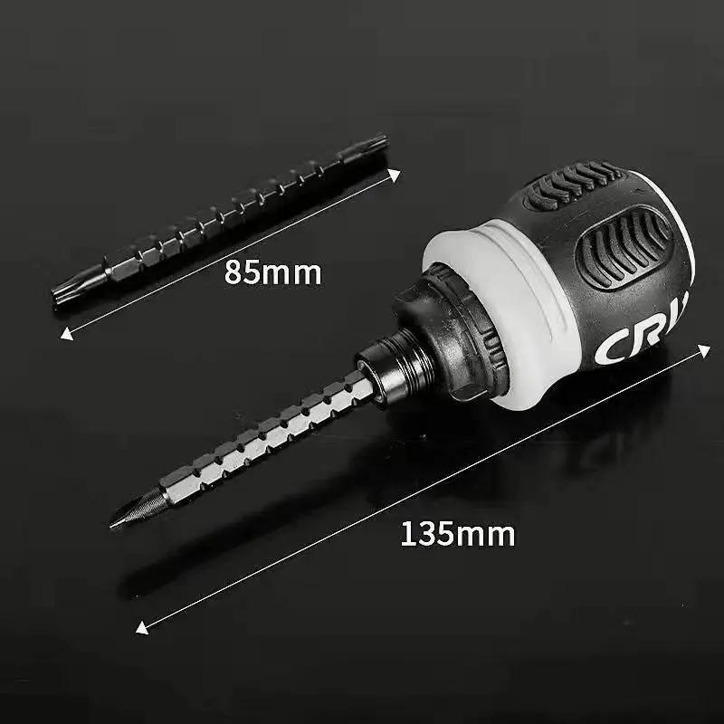 Mini Magnetic Ratchet Screwdriver Phillips Slotted Labor Saving Reversing Hand Tool For Construction And Industrial Use