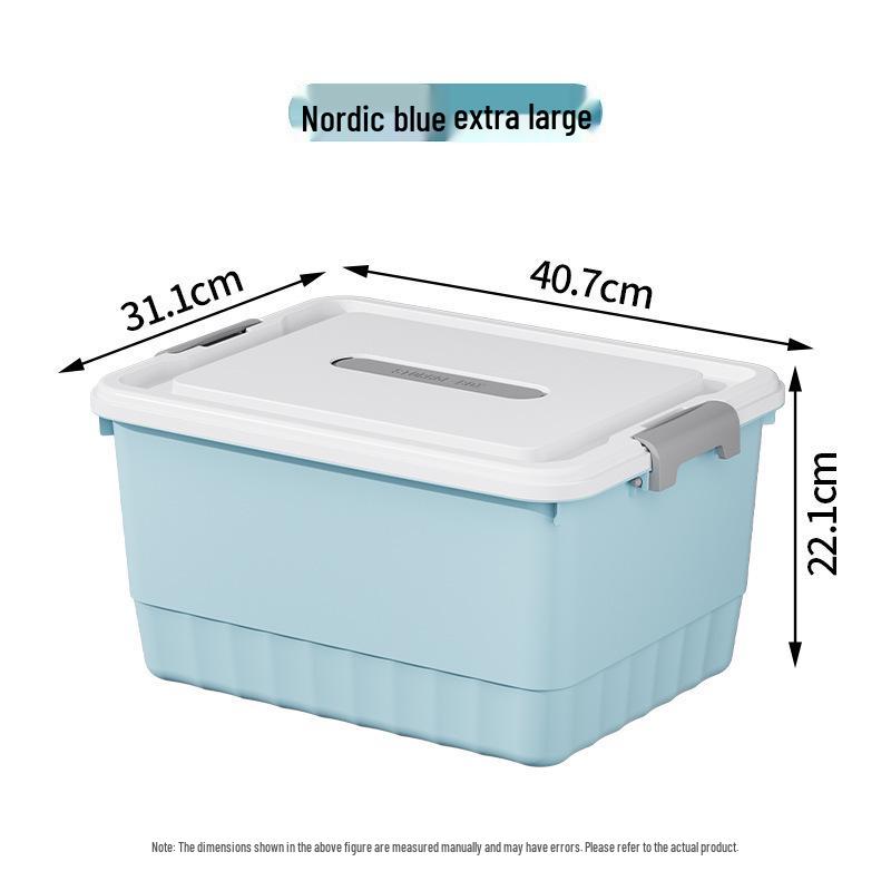 Ekstra Büyük Taşınabilir Plastik Saklama Kutusu Kapaklı Giysiler, Oyuncaklar ve Atıştırmalıklar için