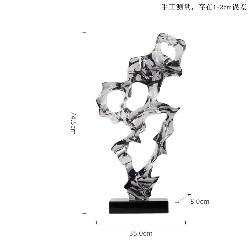 Light Luxury Resin Floor-to-ceiling Sculptures Modern Home Decor Hotel Lobby Statue Ornaments Porch Transparent Art Decoration