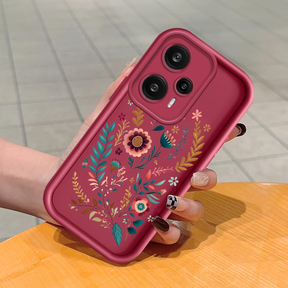 Weiches Silikon-Telefongehäuse mit quadratischem Leiterdruckmuster, vollständige Abdeckung, Kamera, stoßfestes Schutzgummigehäuse für Xiaomi Redmi