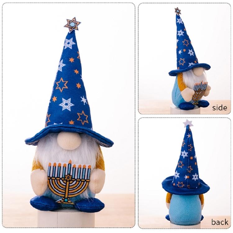 Festival Hanukkah Gnome Dolls Handmade Plush Table Decorations for Jewish Holiday Celebration Festival Shelf Display