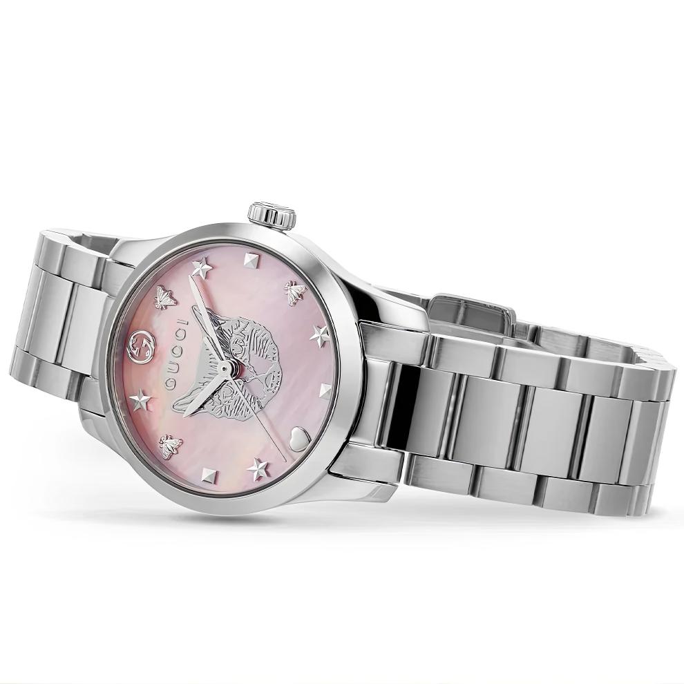 Gucci YA1265013 G-Timeless 27mm dámské růžové hodinky s ciferníkem