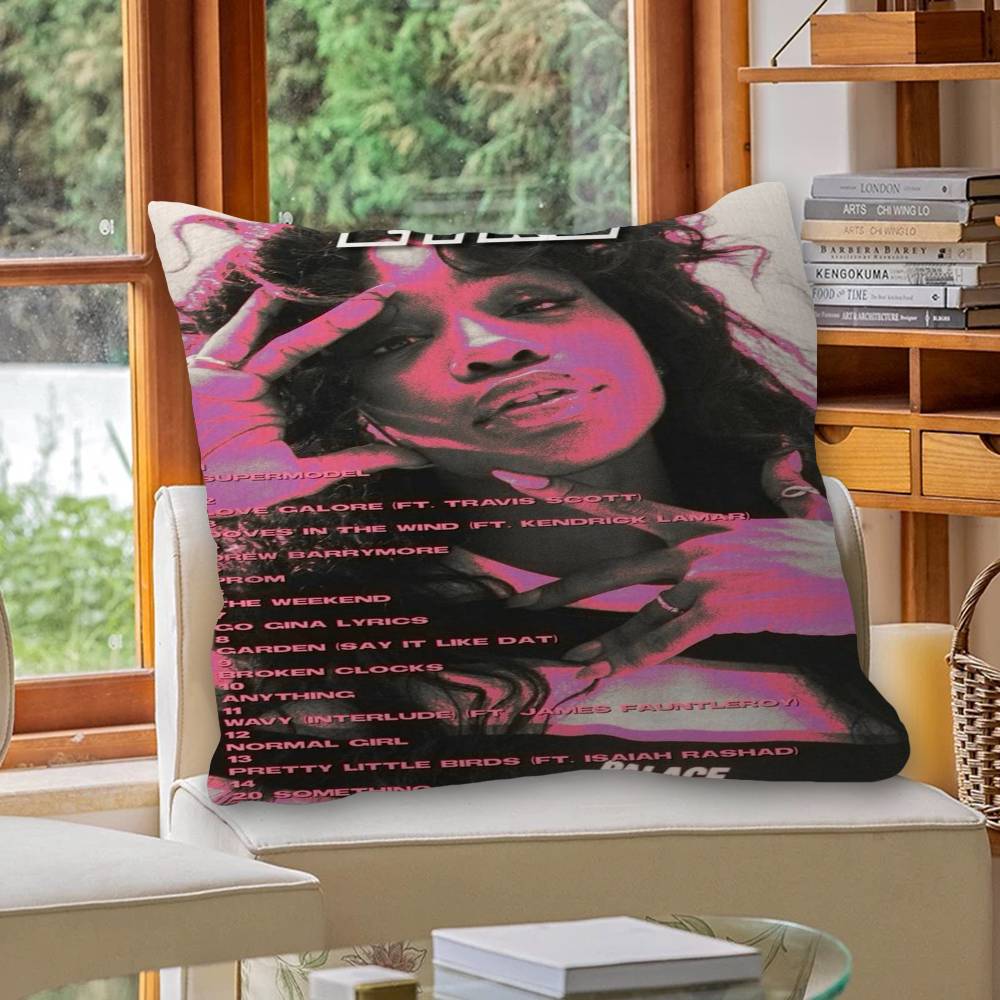 Popular Star Pop Singer Sza Pillow Anime Pillow Sofa Bed Head Pillow Cover Cushion Cover 45x45 Cm Fashion
