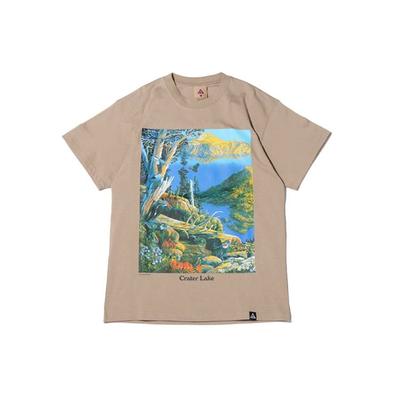 ACG Crater Lake Grafikdruck Rundhals Kurzarm T-Shirt Herren Oberteile Khaki DA4878-247