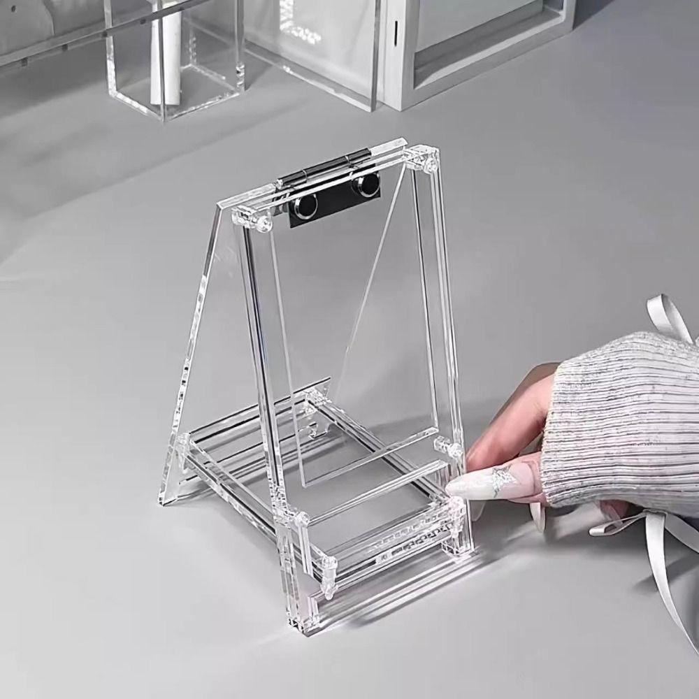 Clear HD Photocard Holder Free Standing Desktop Small Card Album  Trading Cards
