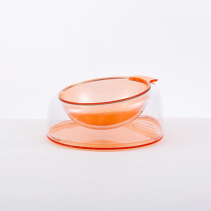 

Приподнятая миска для кошек, пластиковая миска для кормления домашних животных с наклоненным краем, защита шеи, миска для кошачьего корма оранжевый