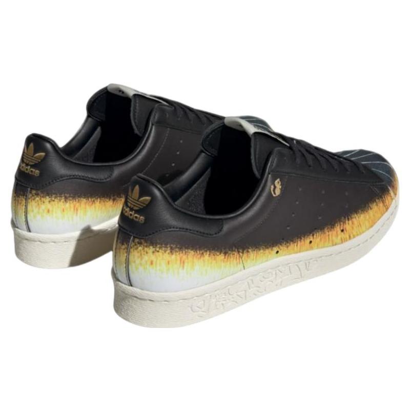 Adidas Originals Superstar 80s X Han Meilin 'Black Yellow Orange' Sneakers ID4385