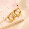 Raffinate Ear Cuff in Acciaio Titanio Oro 18k per Donna