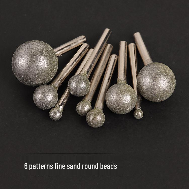 6mm Ball-Shaped Electroplated Diamond Grinding Head for Jade Carving and Polishing