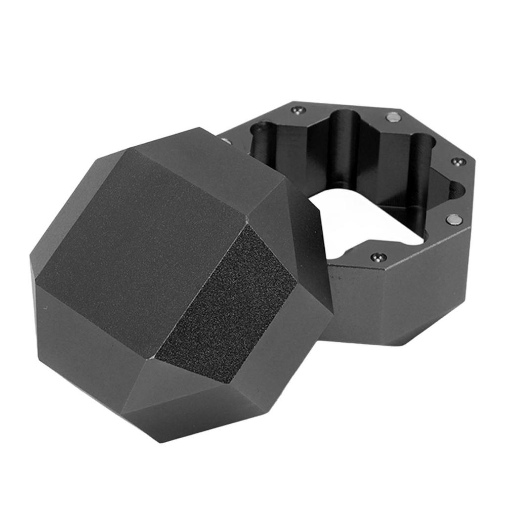 Octagonal Billiard Chalk Storage Box 2 Layer Aluminum Chalk Holder Billiard Accessories for Sports Black