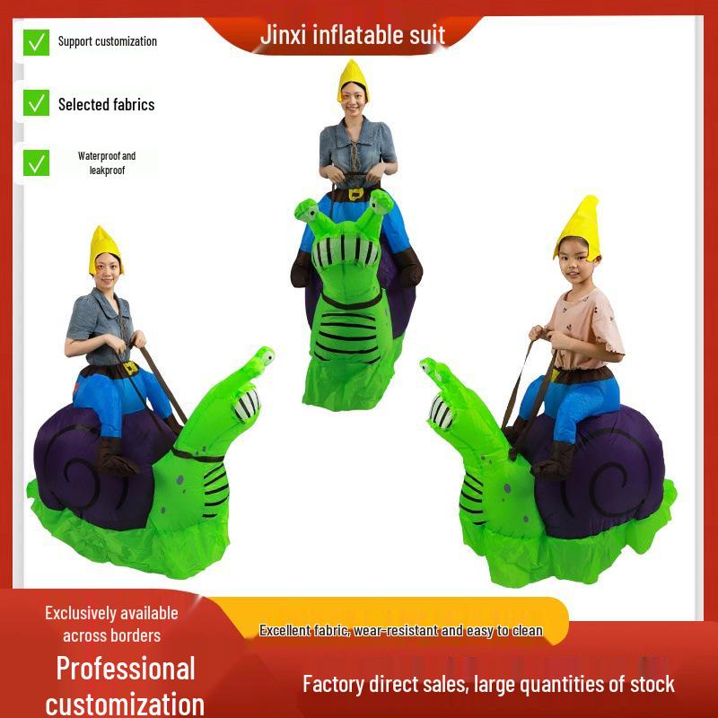 

Elf Snail Inflatable Halloween Costume for Role-Playing and Parties Kids Version 120-150CM