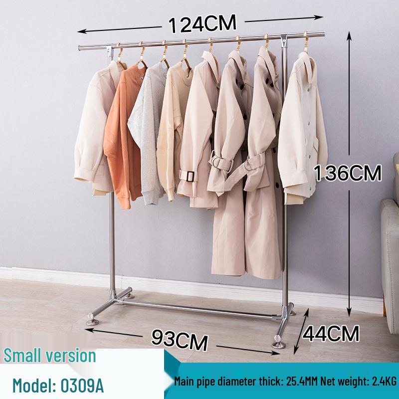 Retractable Stainless Steel Floor Clothes Drying Rack for Balcony and Quilts