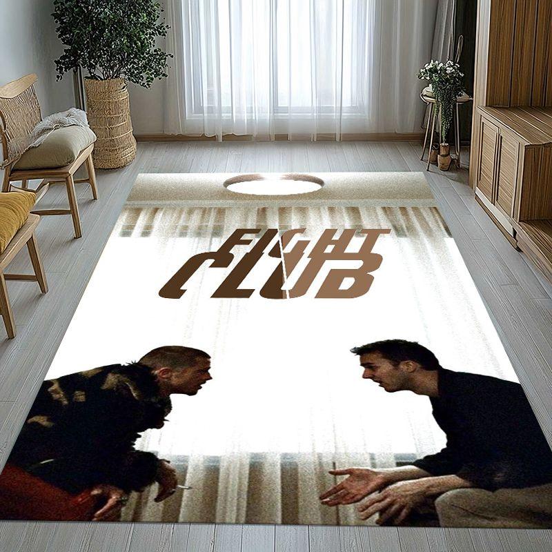 Classic Fight Club Movie Soft Non-Slip Large Area Rug for Living Room,Bedroom Playroom Carpet Mat for Sofa,Home Decor Gift