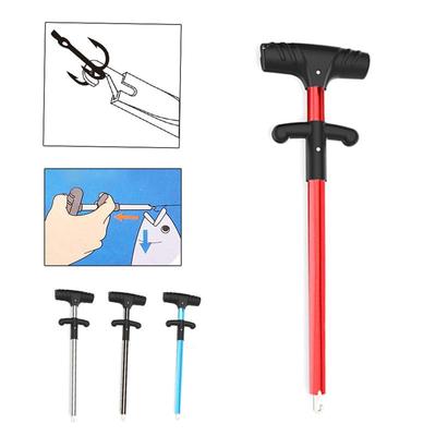 1 pièces outil de retrait d'hameçon de pêche dissolvant de leurre de pêche détacheur de crochet de Tube en aluminium extracteur d'hameçon de poisson Portable Vissen