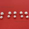 Sterling Silver 999 Gold Coin Luck Beads - 3D Craft Loose Spacer Beads for DIY Silver Jewelry and Weaving Rope Bracelets.