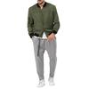 Suede Stand-Up Collar Men's Button Cardigan Jacket - Autumn/Winter Retro American Casual Outerwear