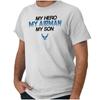 US Air Force Logo My Hero My Airman My Son Womens or Mens Crewneck T Shirt Tee