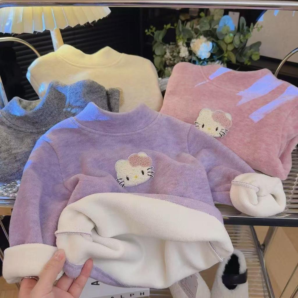 Cozy Koala Fleece Wool-Silk Base Layer Top for Babies - Warm & Versatile Autumn/Winter Wear