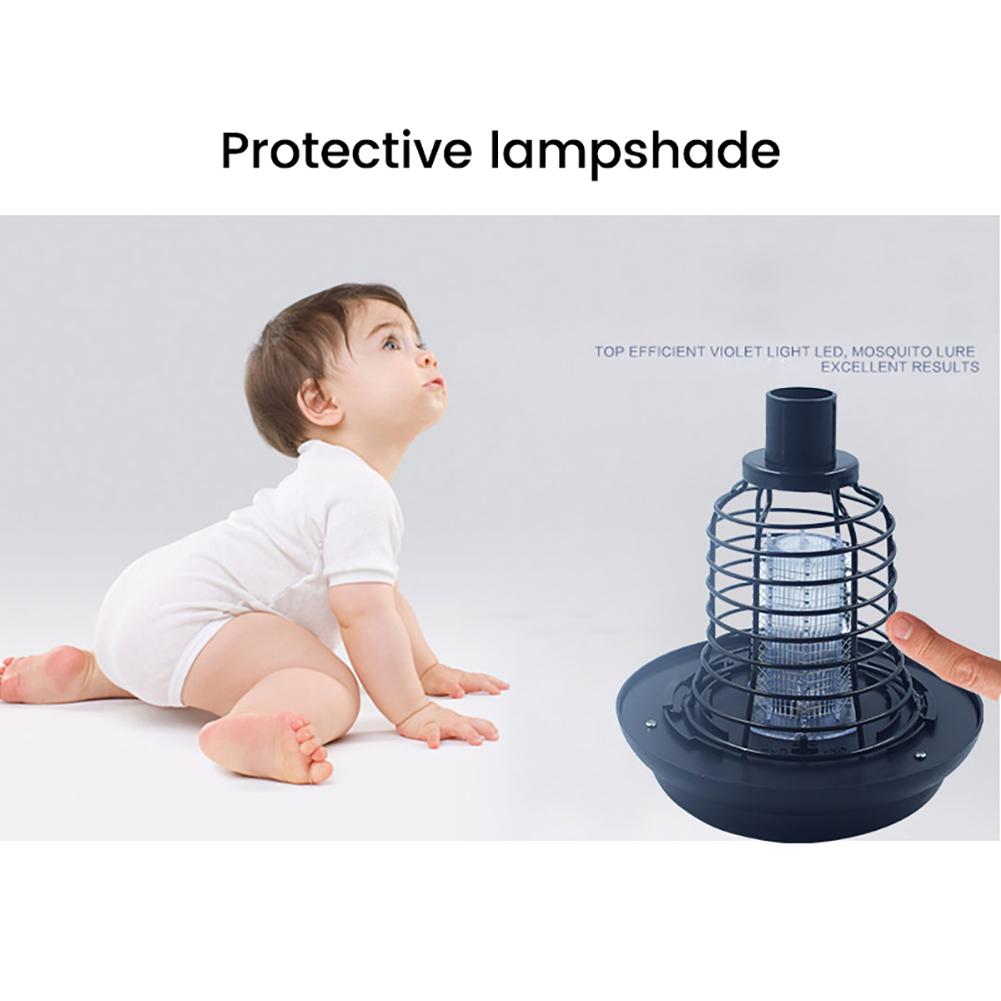 Solar Bug Zapper, Outdoor Mosquito Zapper With 2 Light Modes, 3 Position Toggle Switch, Safety Net And Anti Leakage System, Mosquito Repellent Lamp