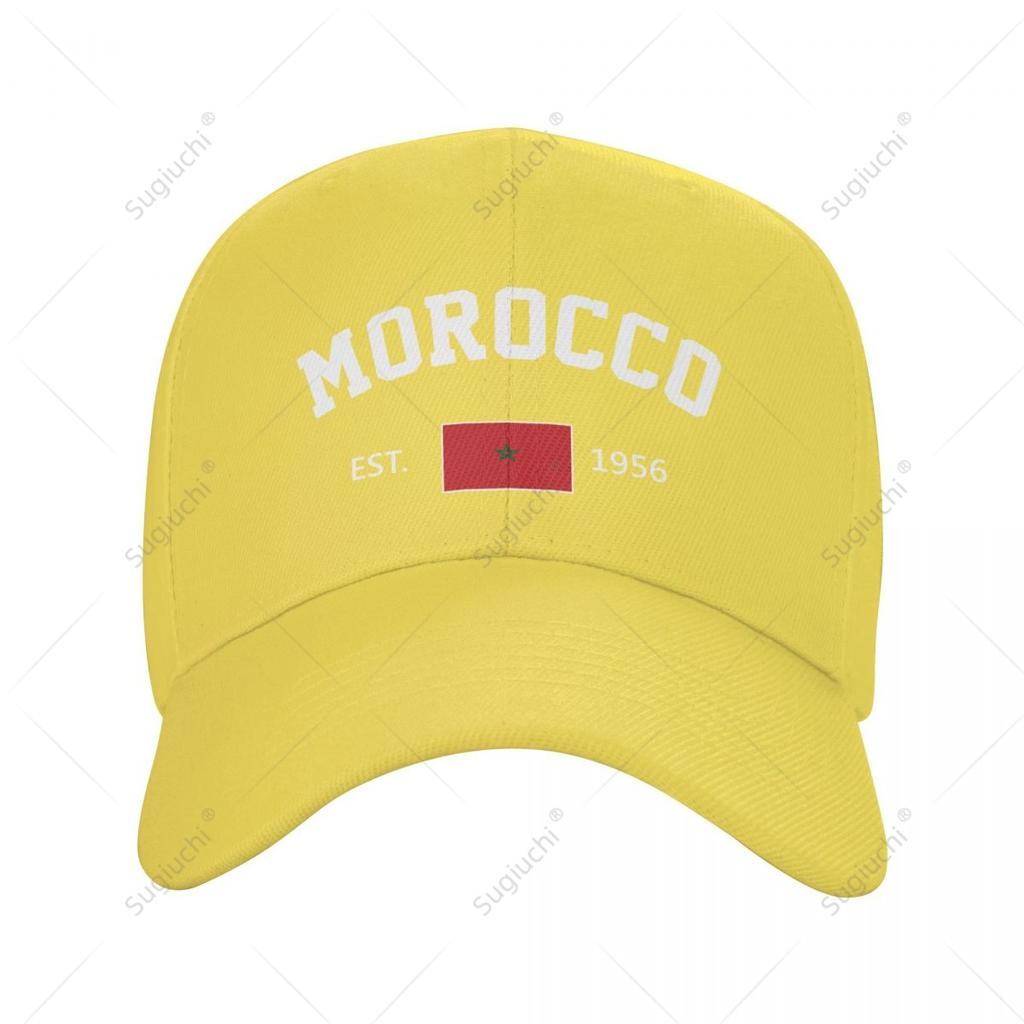 Unisex Baseball Cap Morocco EST Independence Day Wild Sun Shade Peaked Adjustable Outdoor Caps for Unisex Women