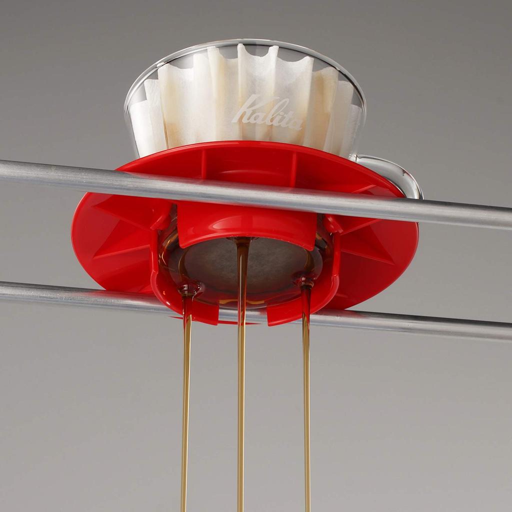 Kalita Coffee Dripper Wave Series for People Glass Dripper Made of Glass Red Drip Equipment For 1 Person or 2 People 1 Cup or 2 Cups Stylish Camping