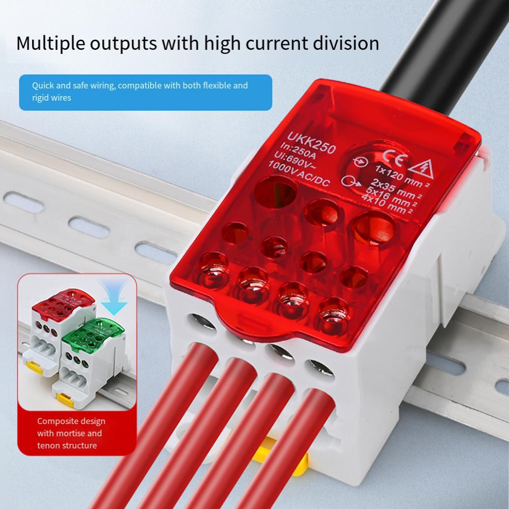 1PCS UKK80 Split Din Rail Terminal Block Junction Box Single - Pole Track - Type Junction Box Power Wire Electrical Connector