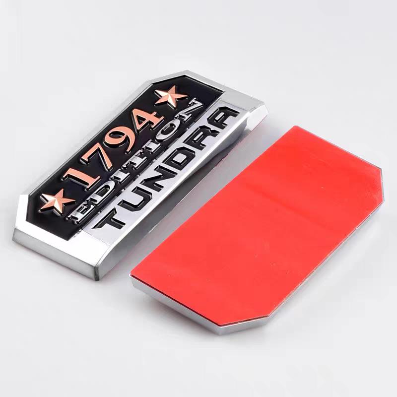 3D Aluminum Platinum Tundra Badge 1794 Edition Tundra Emblem Car Door Decals Fender Stickers For Tundra Car Styling Accessories