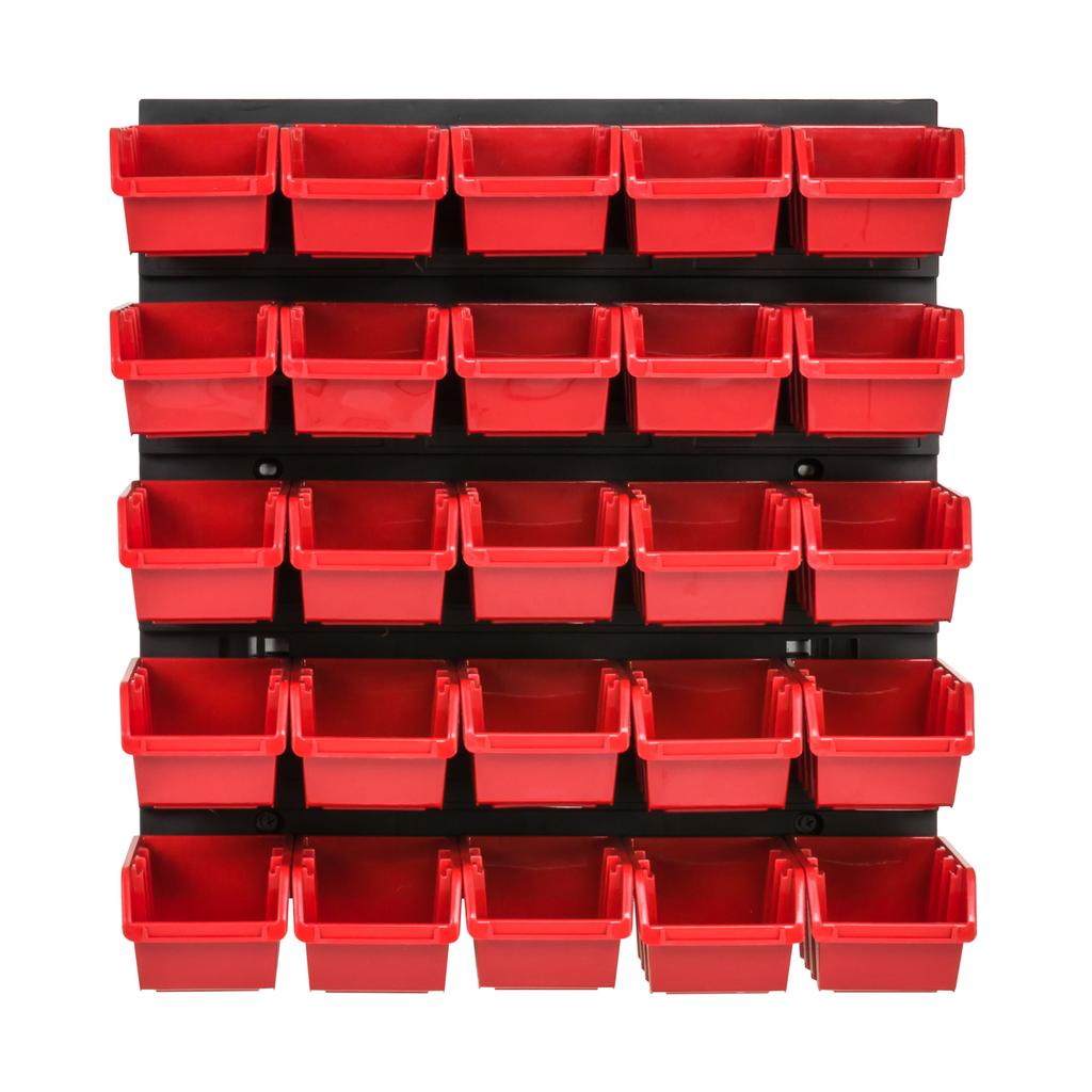 Workshop tool board 39x39 cm + 25 trays