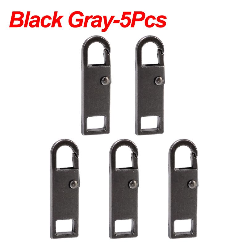 Kit de reparación instantánea de repuesto para tirador de cremallera de metal, 1/5 piezas, cabezal de cremallera para ropa, bolsos, deslizadores de cremallera para costura DIY.