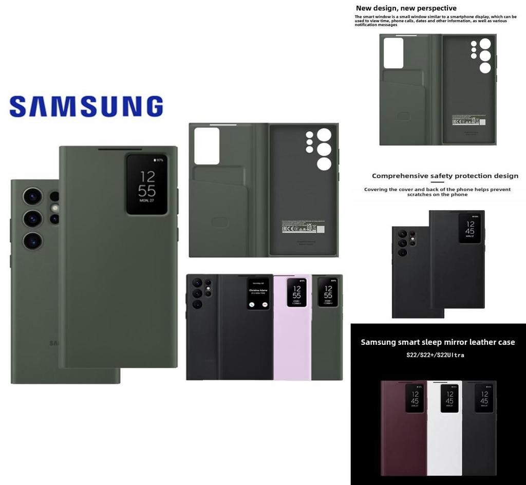 Samsung Galaxy S23 Ultra Flip Leather Wallet Phone Case With Smart Window For Business And Fashion Use