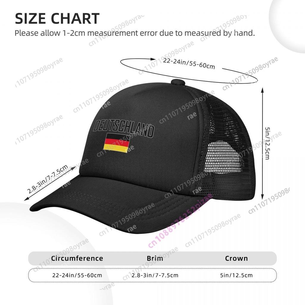 Duitse Vlag Trucker Cap Mannen Coole Baseballpet Zomer Unisex Mesh Net Petten Verstelbare Snapback Voor Sport