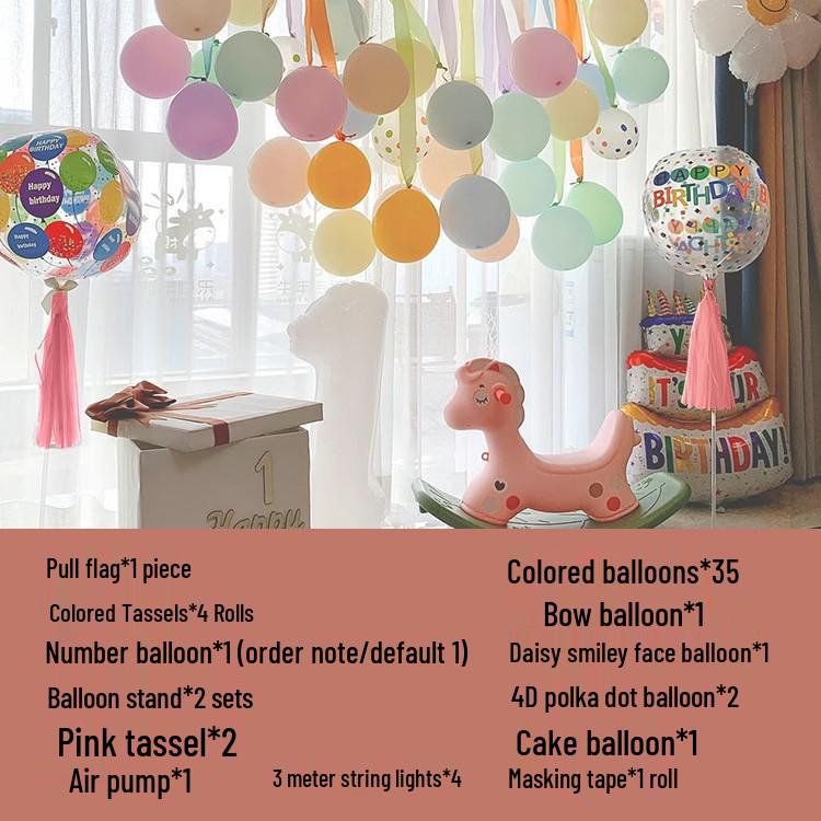 Erster Geburtstag Ballon Dekorationsset für Jungen und Mädchen