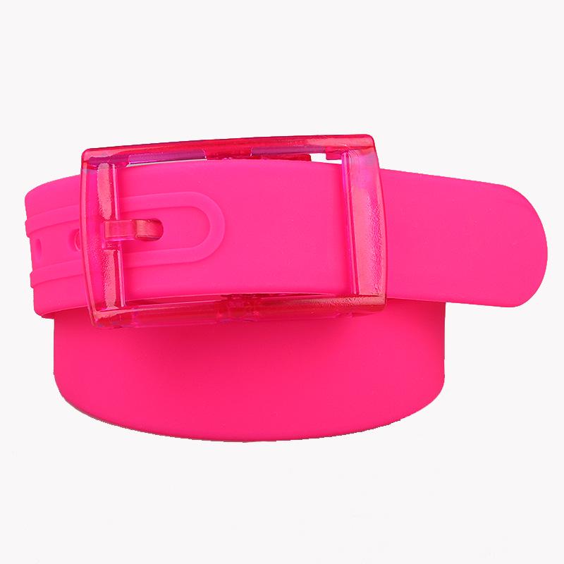 Scented Unisex Silicone Belt with Plastic Buckle - Metal-Free, Candy Color