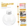 Holibanna 10pcs Clear Spherical Bottles, Light Bulb Drink Bottles, Light Bulb Candy Containers, Yogurt Containers, Plastic Smoothie Bottles, Clear Fak
