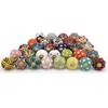Boutons d'armoires de cuisine Lot de 20 - Bouton de porte décoratif assorti en céramique pour la décoration intérieure de la maison - Multicolore