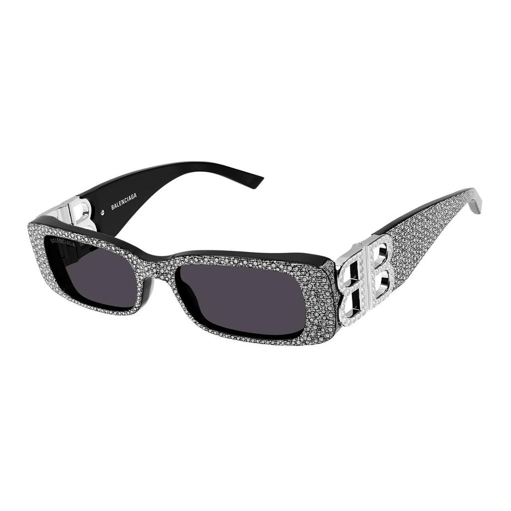 Balenciaga Chic Avant-Garde Cool Rectangular Sunglasses Women sunglasses Black BB0096S-013