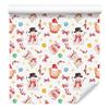 Christmas Wallpaper White, Coral, Cream and Peach 50x1000