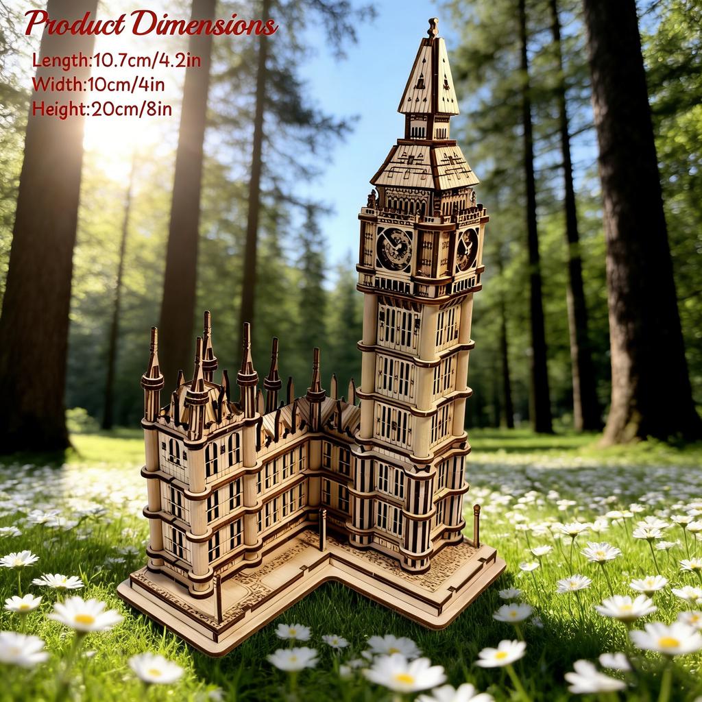 1 wooden DO-IT-YOURSELF Large Ben clock a Imaginative 3D jigsaw puzzle ideal as a festive Present or home decoration