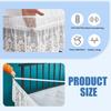 White Lace Bed Skirt for Queen Bed - 15in. Drop, Easy Fit Ruffle Bedskirt Wrap Around Bed Skirt, Anti Wrinkle & Fade Resistant