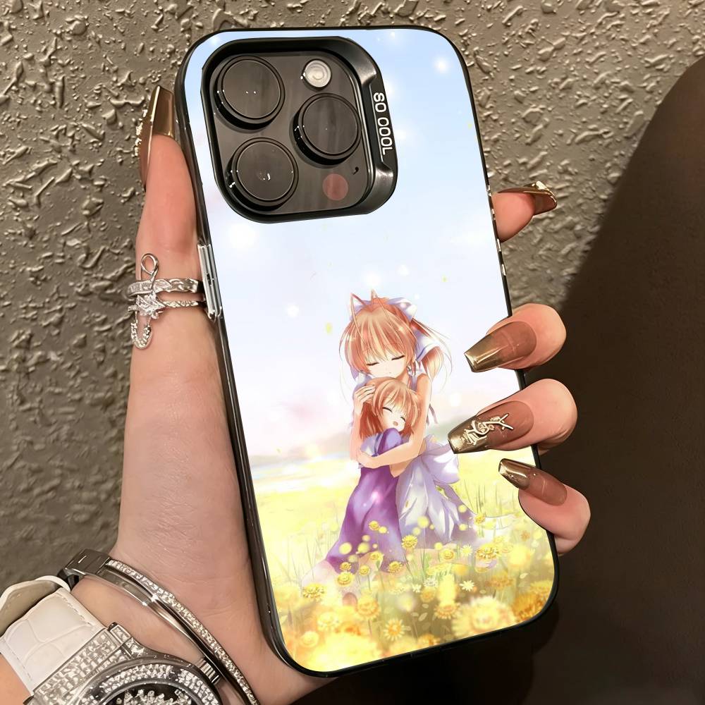 Anime Clannad-d Phone Case For iPhone 17,16,15,14,13,12,11 Plus,Pro Max,XS,Colorful Silver Black Cover