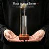 Inverted Glass & Metal Incense Burner – Ash-Proof Aromatherapy Holder for Home Decoration