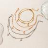 Wind Octagram Diamond Bracelet Flash Diamond Copper Zircon Embellishment Adjustable Anklet Fashion Accessories