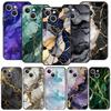 Watercolor Marble Phone Case For iPhone 17 16 15 Pro Max 11 12 13 14 7 8 Plus SE 2020 X XR XS Cover Soft Black
