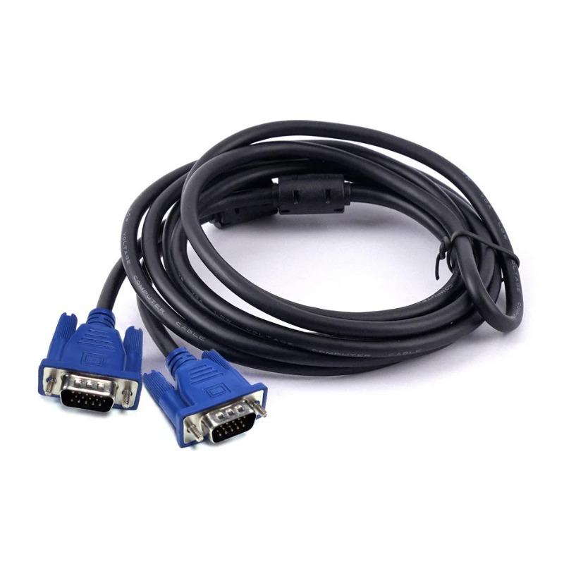 VGA 3 5 Cable Male To Male High Definition Computer Projector Monitor Video Data Cable with Magnetic Ring