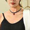 Elegant Short Red Heart Choker Necklace For Women Perfect For Casual And Formal Occasions
