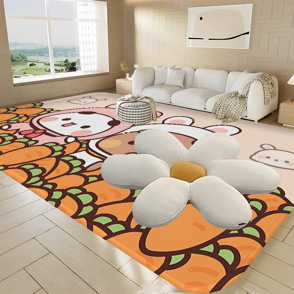 Bubu And Dudu Cute Cartoon Floor Mat INS Style Soft Bedroom Floor House Laundry Room Mat Anti-skid Household Carpets
