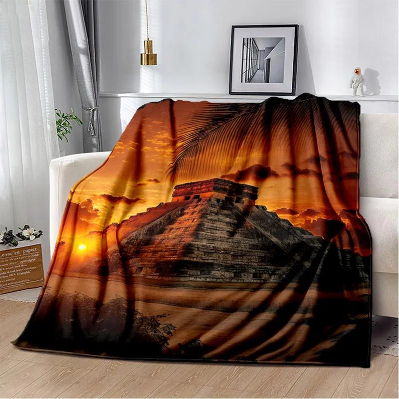 Ägyptische Pyramide Berühmte Architektur Decke, Weiche Überwurfdecke für Zuhause Schlafzimmer Bett Sofa Picknick Reise Ruheabdeckung Decke Kinder