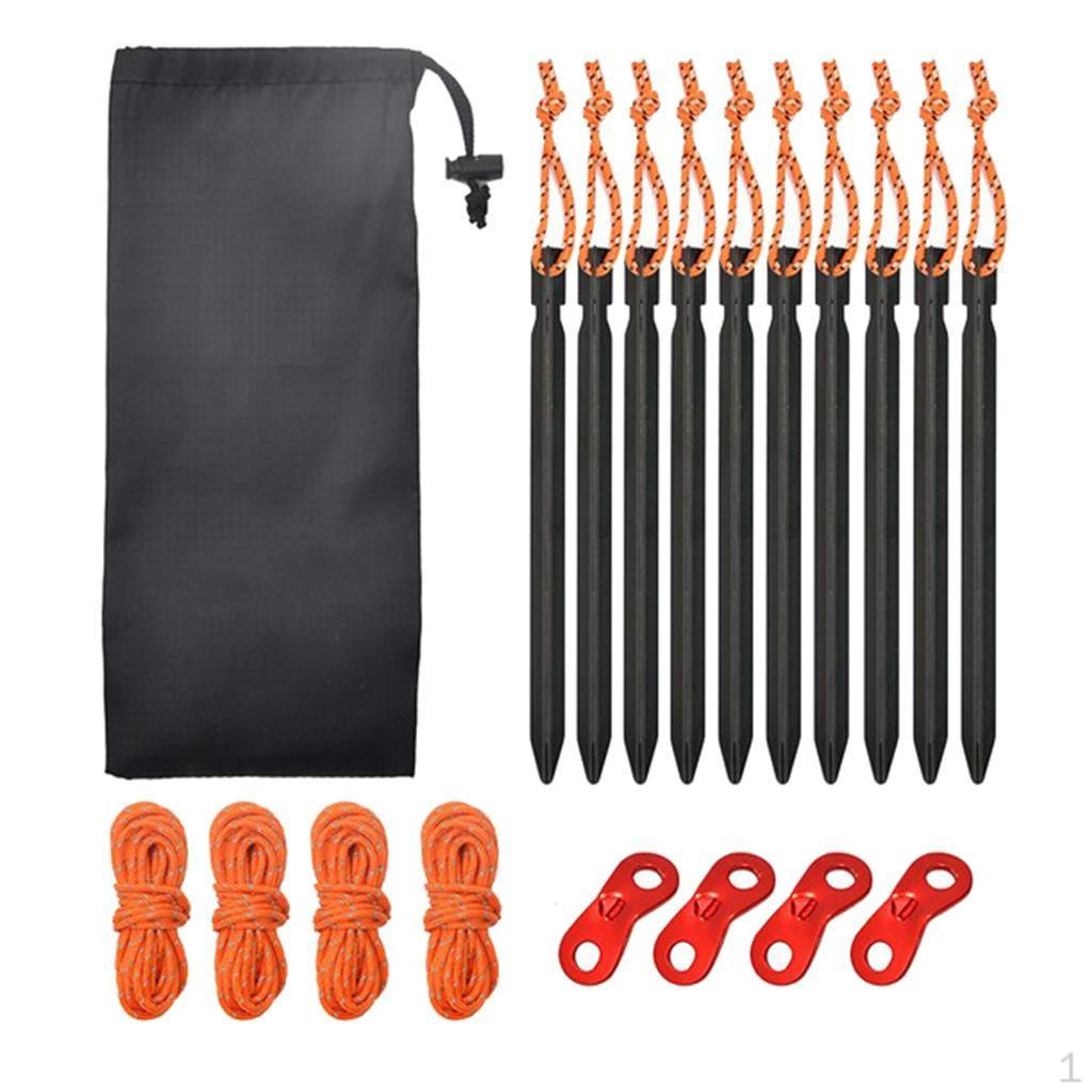 10 Pieces Tent Stake Kit Durable Pegs 18cm